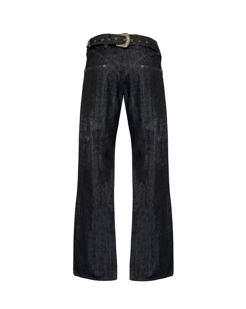 Back Buckle Boot Cut ~ black