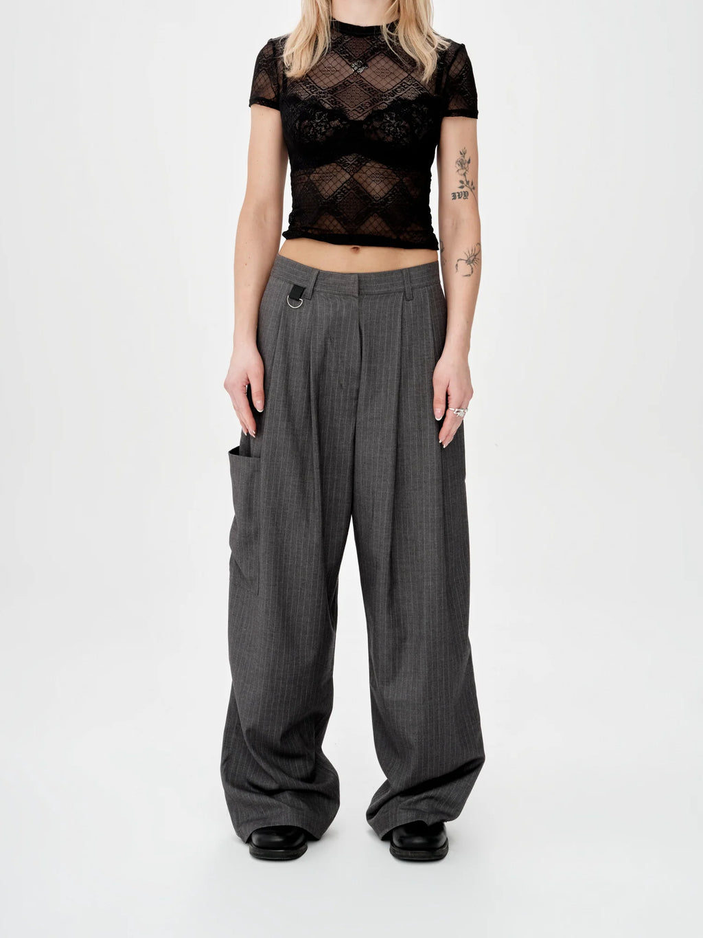 Pinstripe Trouser - grey