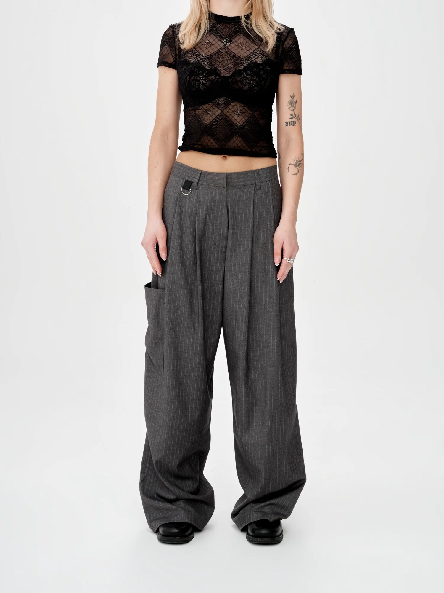 Pinstripe Trouser - grey