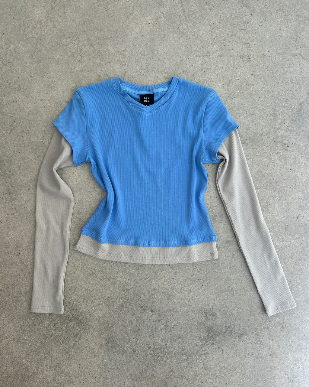 Tea Break Tee ~ blue/grey