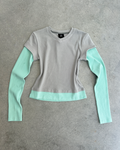 Tea Break Tee ~ mint/grey