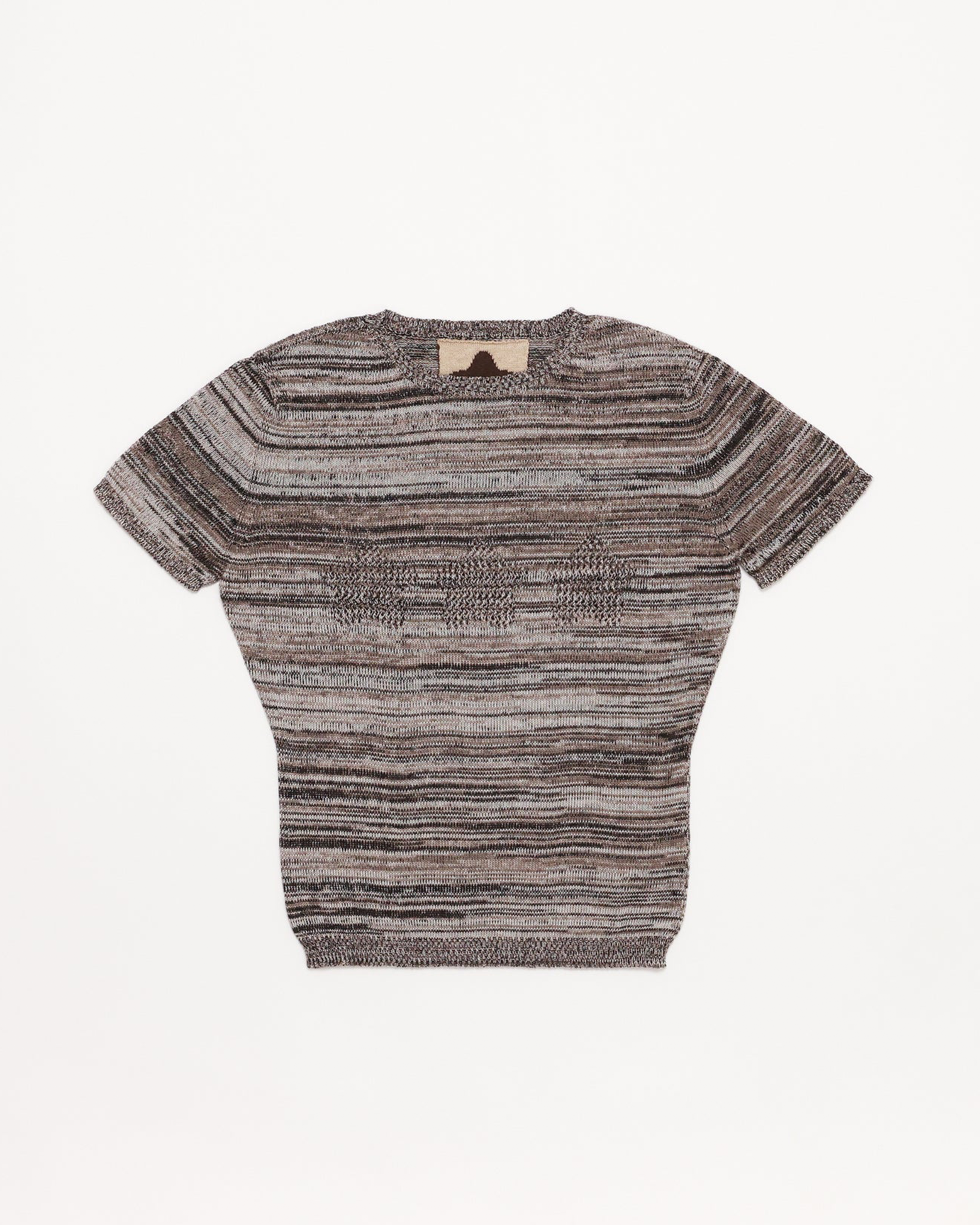 Stars Openwork Baby Tee - Grey