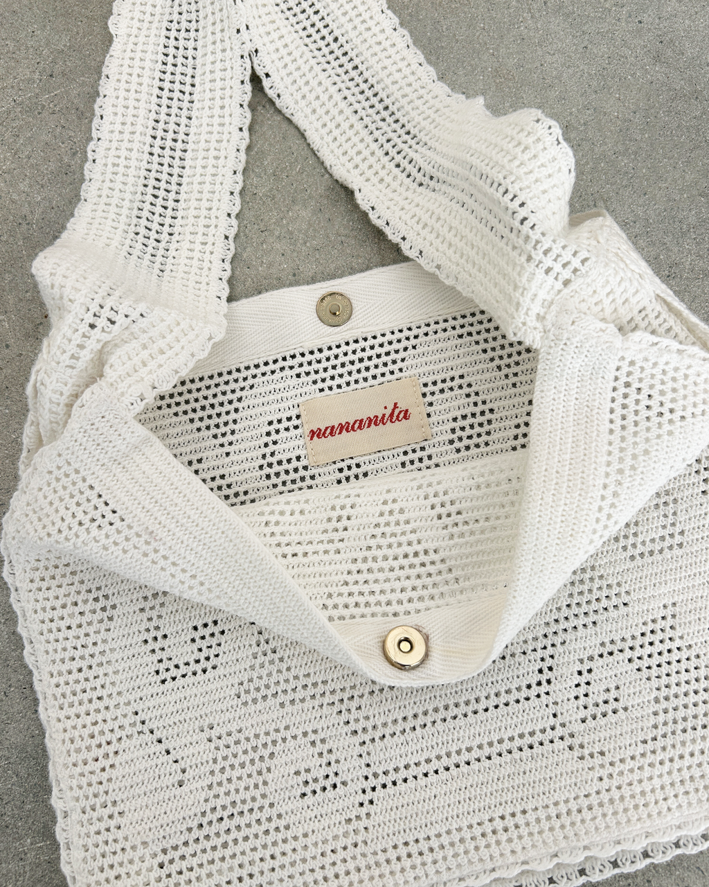 The Fountain Crochet Bag - Dove