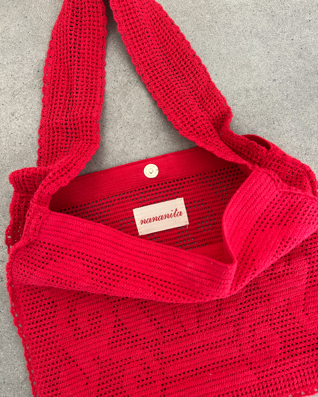 The Fountain Crochet Bag - Ruby