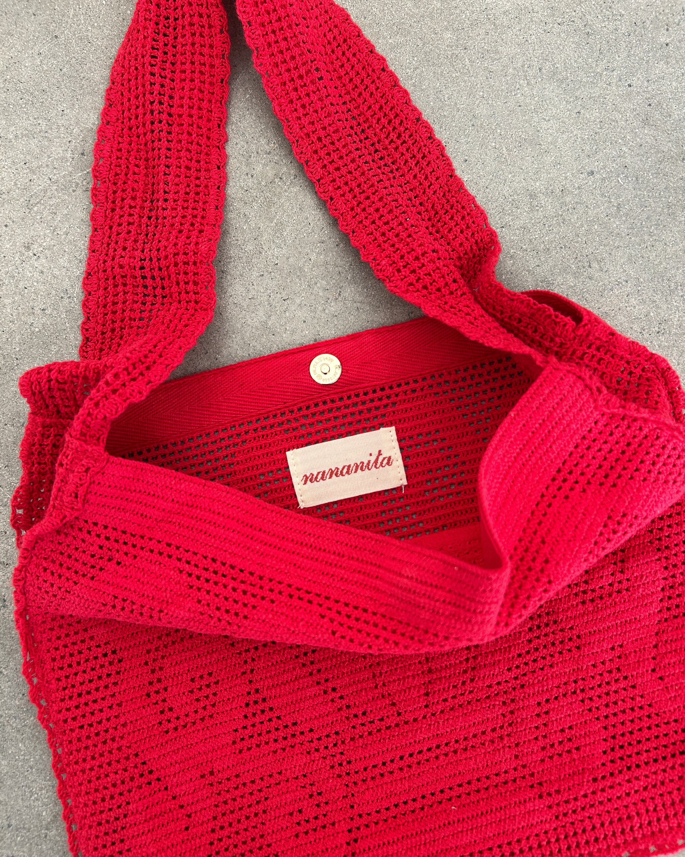 The Fountain Crochet Bag - Ruby