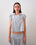 Baby Button Top - Blue Stripe