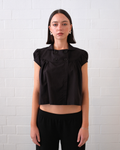 Baby Button Top - Black