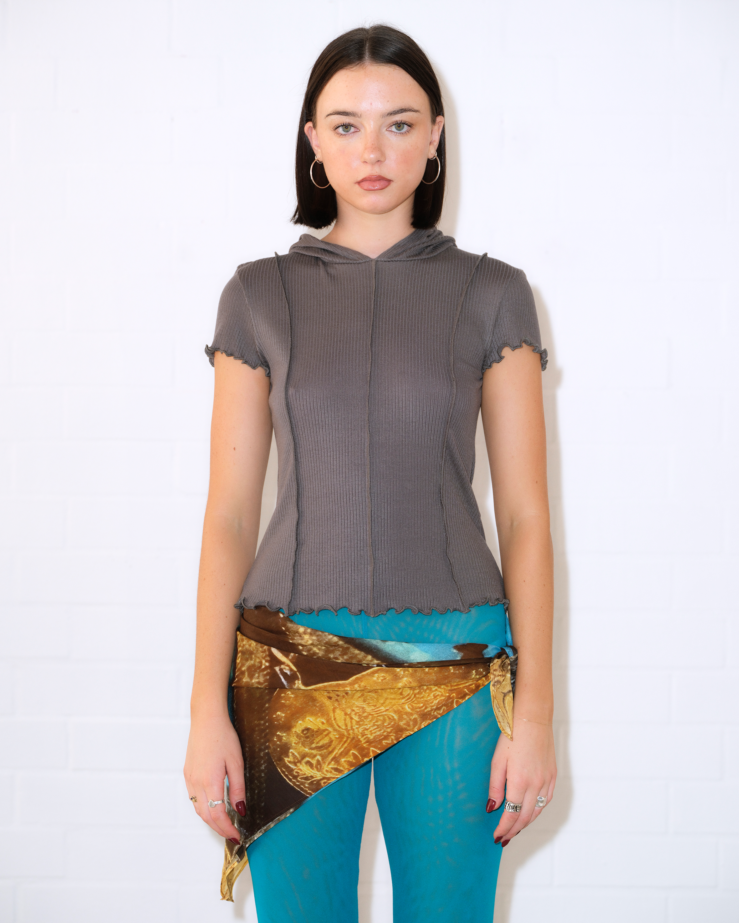 Segment Hooded Tee - Pumice