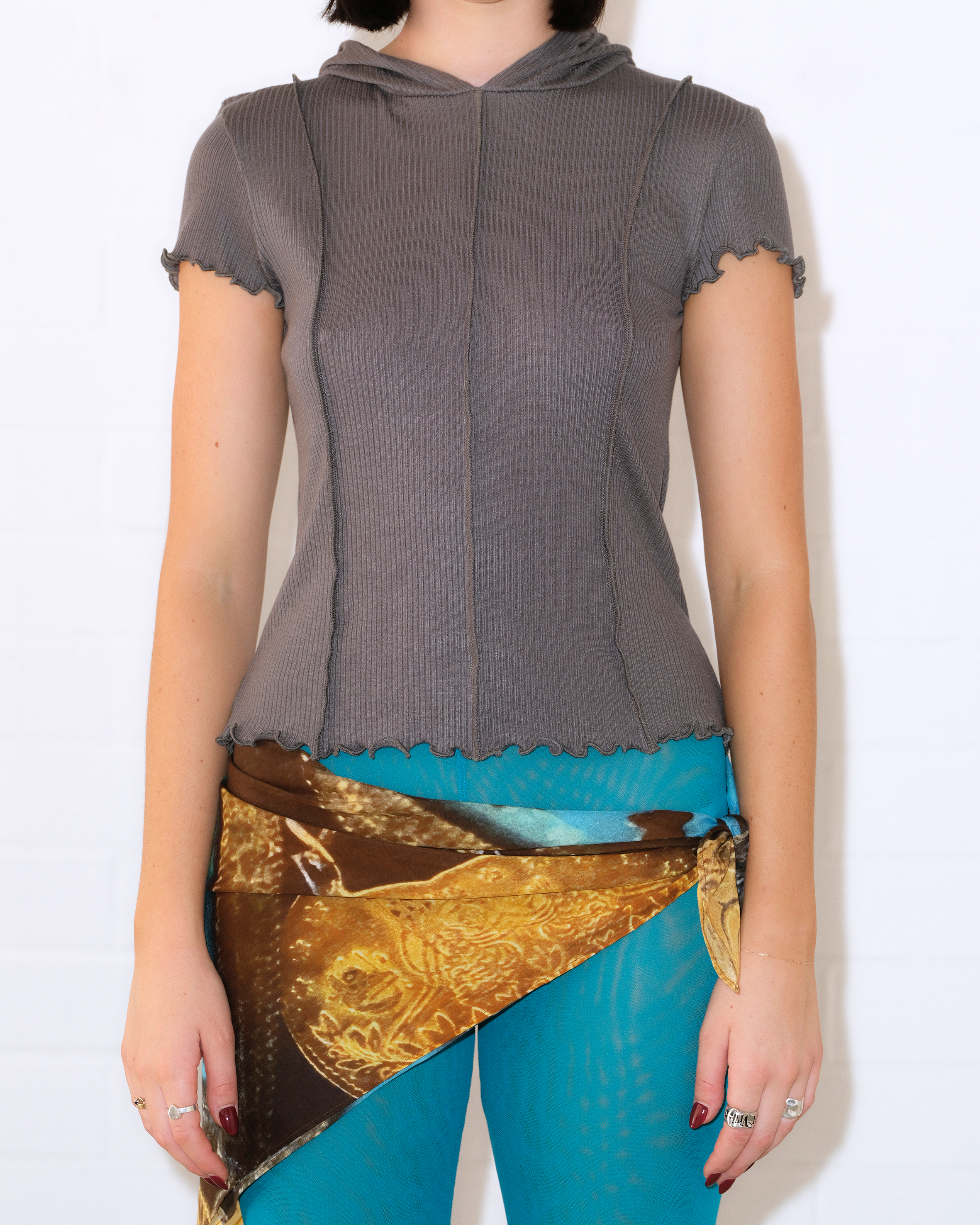 Segment Hooded Tee - Pumice