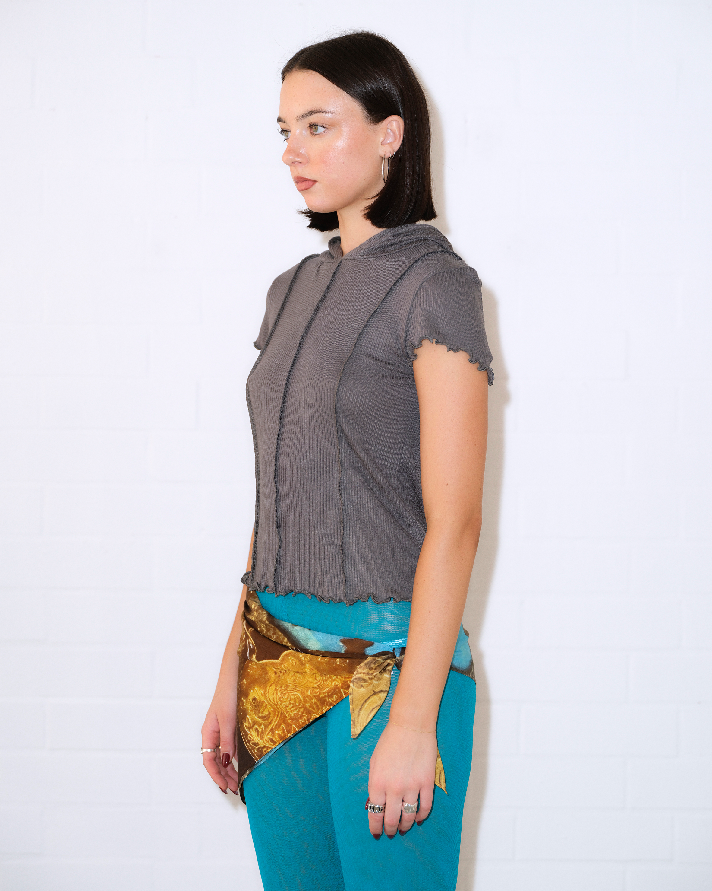 Segment Hooded Tee - Pumice