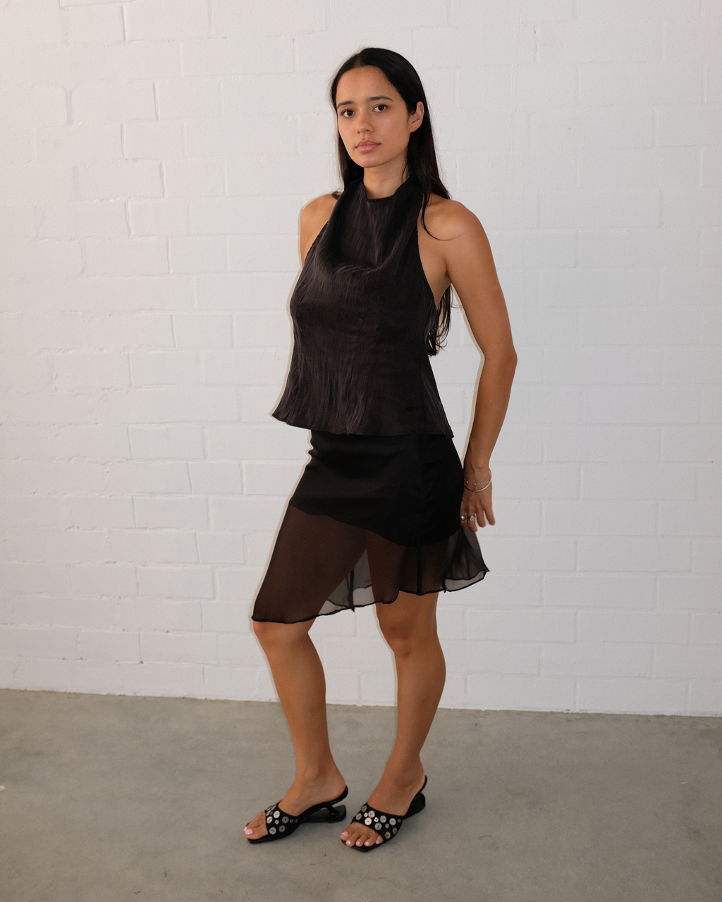 Black Silk Skirt