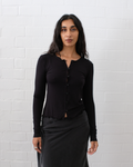 Button Top ~ Black