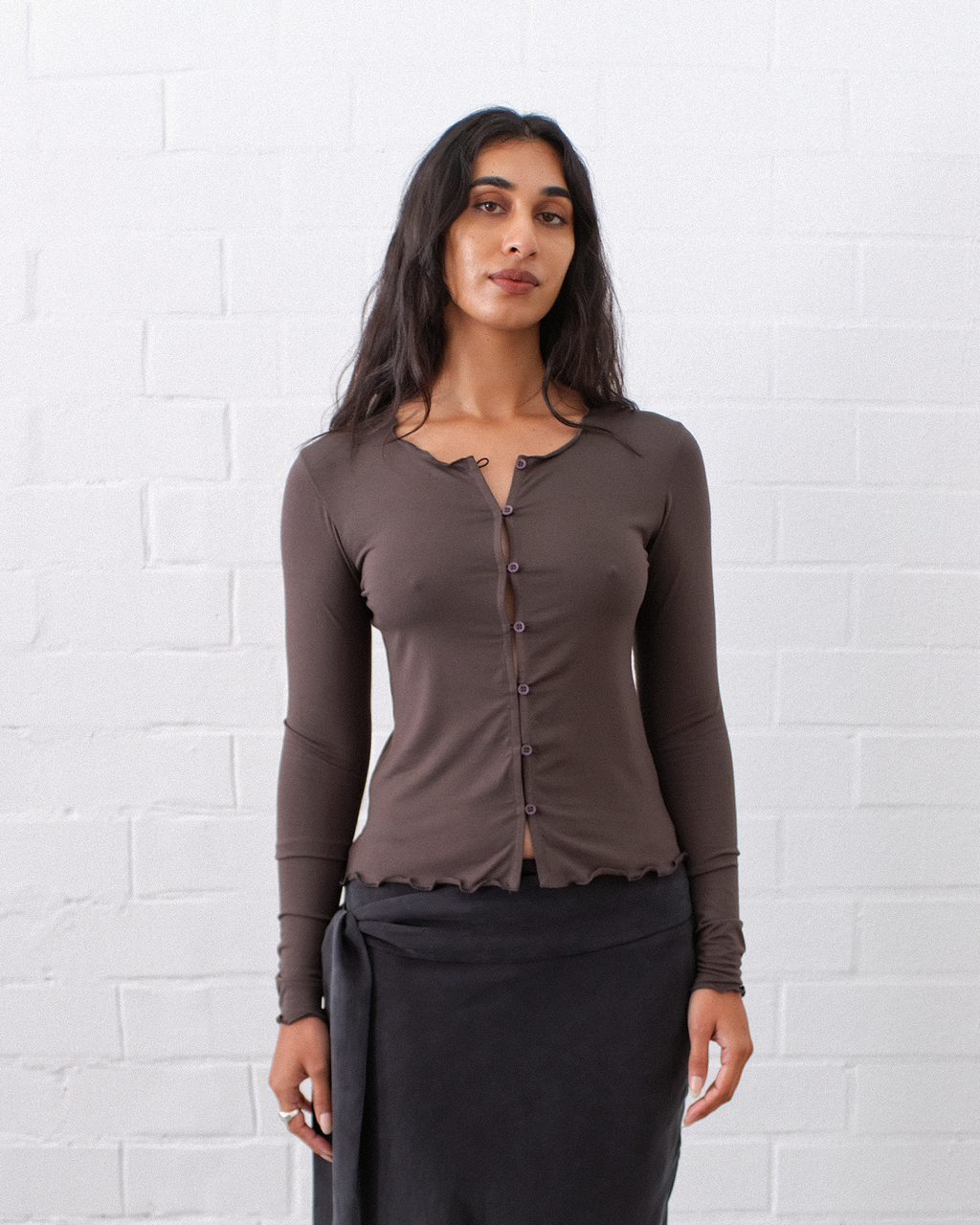 Button Top ~ Charcoal