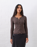 Button Top ~ Charcoal