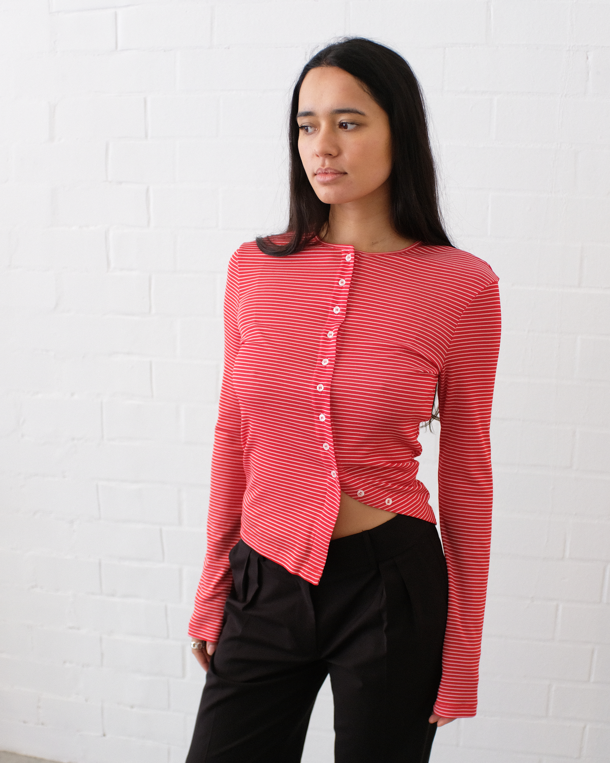 Cosmo Cardi - Cherry Stripe